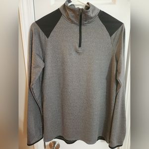 C9 by Champion Boy's Quarter Zip Longsleeve Shirt Grey/Black Size XL 16-18